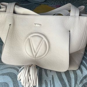 Valentino by Mario Valentino Women’s Ollie Pebbled Leather Tassel Tote